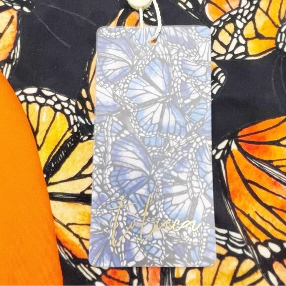 NWT Toluca Swim Cora Midi+ Bottom Monarch Black Orange Butterfly Size Small NEW - Picture 3 of 9